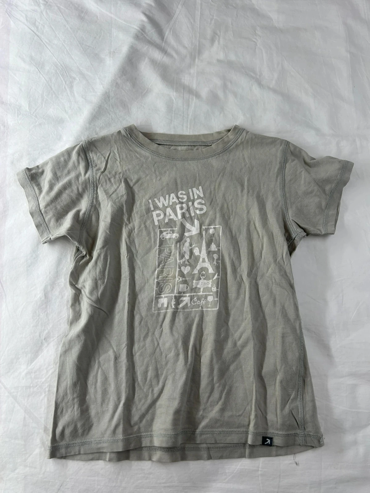 T-shirt gris imprimé i was in paris